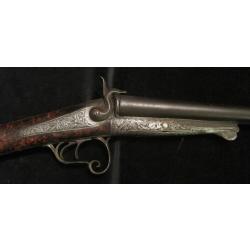 Fusil de chasse calibre 16 à broche avec signature, canonné par E. Bernard