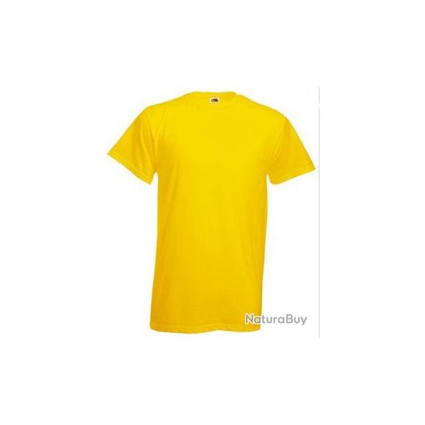 Tee-shirt Fruit Of The Loom jaune - Taille M