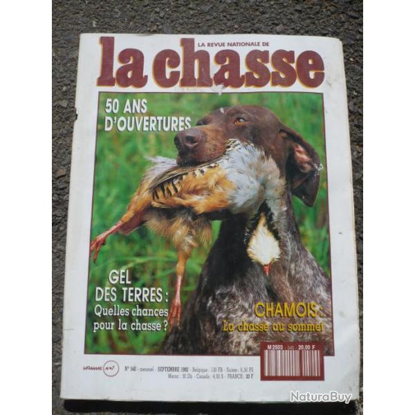 Revue nationale de la chasse n540 - septembre 1992