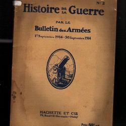 histoire de la guerre par le bulletin des armées 1er septembre 1914-30 septembre 1914