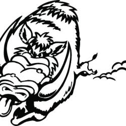 Sticker sanglier autocollant