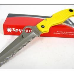 Couteau SPYDERCO SC89SYL Yellow ATLANTIC SALT Serrat H1