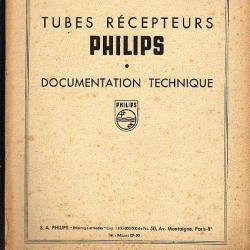 tubes récepteurs philips. documentation technique. radio-lampes