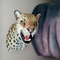 Taxidermie trophée factice léopard chasse