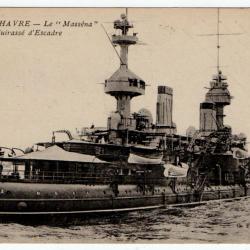 CPA - Marine Militaire  " LE HAVRE - Le " Masséna " Cuirasse d'Escadre  -N°1196