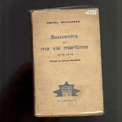 Souvenirs de ma vie maritime 1878-1914.amiral schwerer. marine de guerre. royale