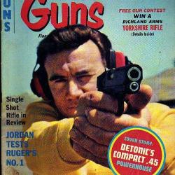 revues américaine en anglais guns novembre 1977.ruger n 1, browning grade bt 99 et gun world sig