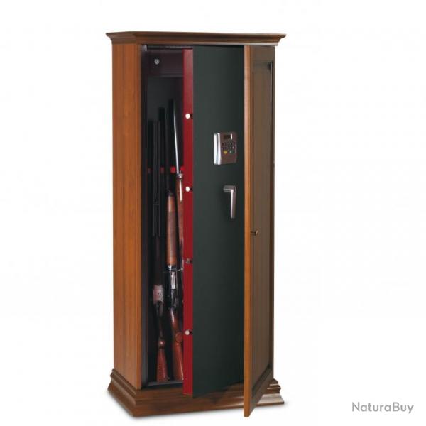 Armoire coffre  fusils digitale recouvert en bois teint noyer 5 fusils top qualite ! top prix !!!