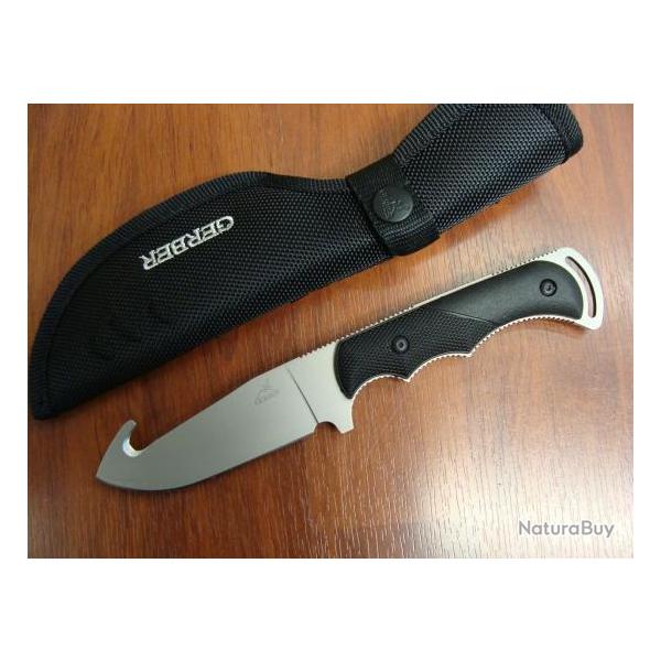 Gerber Freeman Guide Hunting Couteau  Dpecer 5Cr13MoV Gerber Manche ABS Etui Nylon G0589