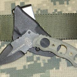 Tops Devil's Elbow XL Karambit Couteaux TOPS KNIVES Acier Carbone 1095 Micarta Made In USA TPDEV01