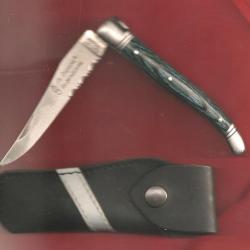 LE GENDARME LAGUIOLE forgé  GRAVÉ INITIALES gratuit COUTEAU + son étui