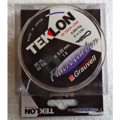 FIL TEKLON FLUOROCARBON 50 mètres de 0,25.