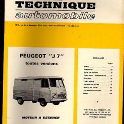 Revue technique peugeot j 7 toutes versions.  moteur à essence.