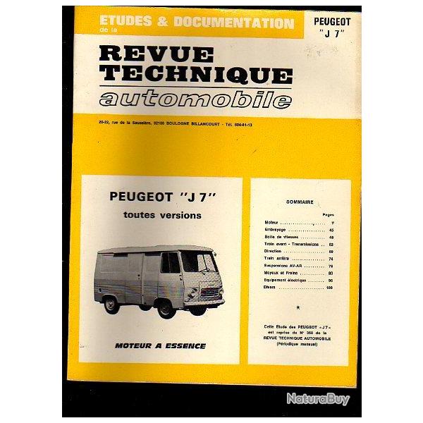 Revue technique peugeot j 7 toutes versions.  moteur  essence.