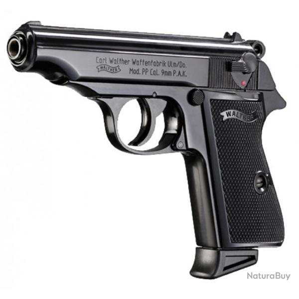 Pistolet 9 MM A Blanc Walther PP Noir