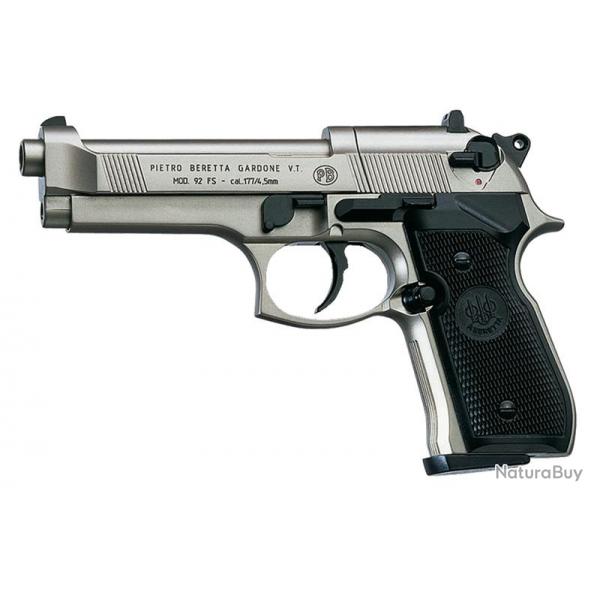 Pistolet CO2 Beretta M92FS Nickel Calibre 4.5 MM