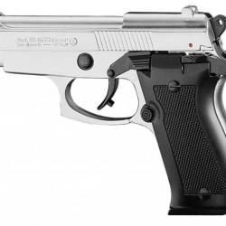 Pistolet 9 MM A Blanc Beretta 85 Auto Nickelé