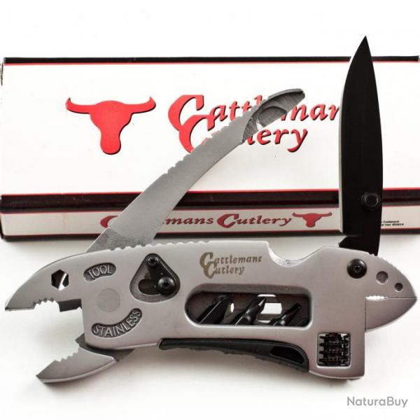 Outil multifonctions Cattlemans Cutlery Multi Tool Clef  molette Pince Tournevis CC0020