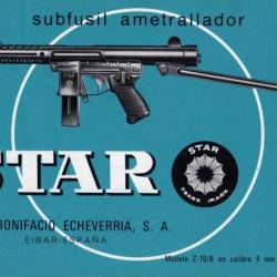manuel technique du P.M espagnol STAR Z-70/B en calibre 9mn parabellum