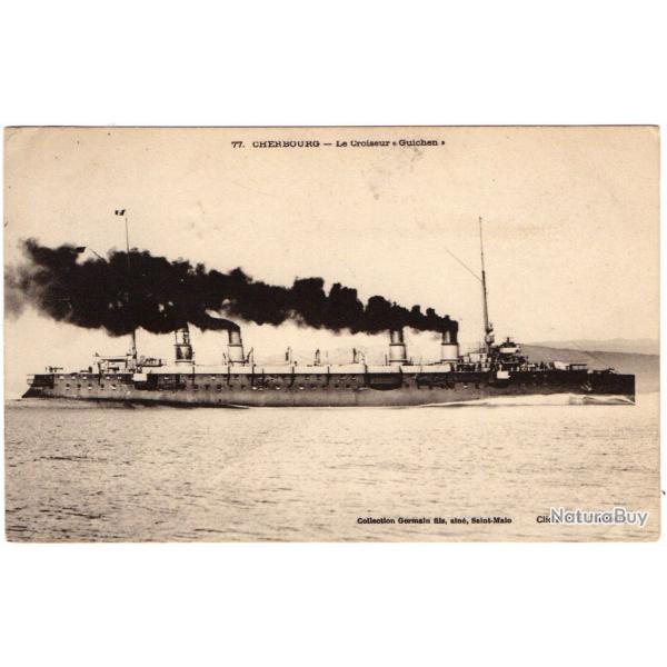 CPA  MARINE MILITAIRE FRANAISE - CHERBOURG - Le Croiseur " Guichen " N1138