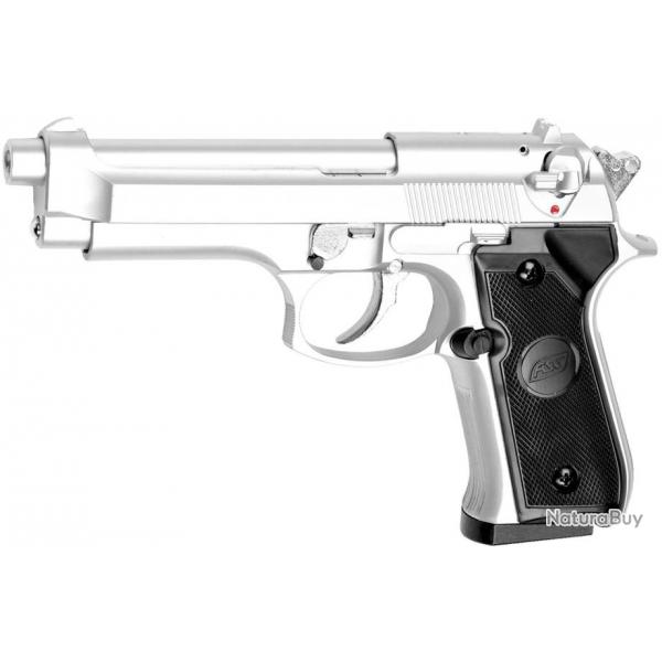 Rplique pistolet M92 gaz chrome GNB