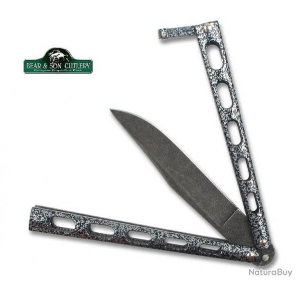 Couteau Butterfly Balisong Lame Damas Bear & Son Made In USA BC114D