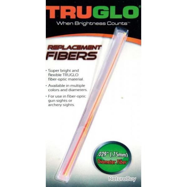 Set de 5 fibres optique fluo monocolore assorties  -  0,75 mm