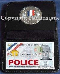 Porte carte police livre avec insigne OPJ 