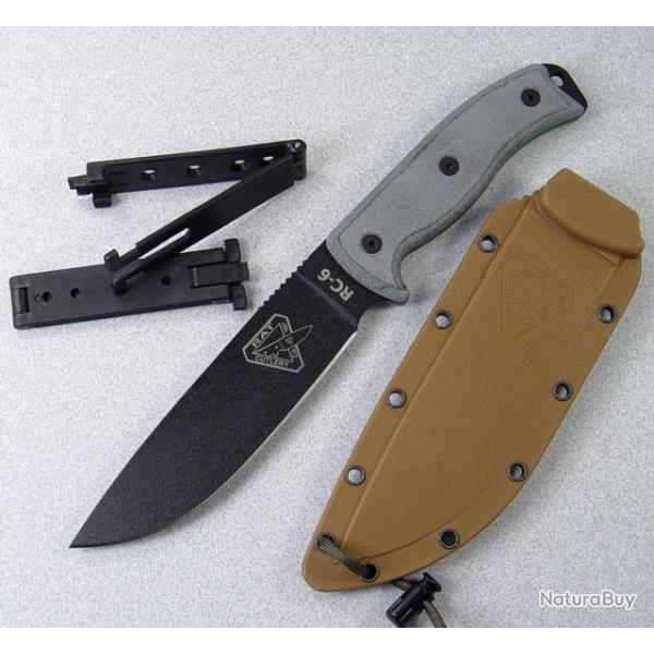 Rat Cutlery RC-6 fixe Survival CARBON 1095 - RC6P - Couteau Rat Cutlery Made In USA