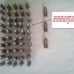 1000 OGIVES 30/30 WINCHESTER EN PLOMB