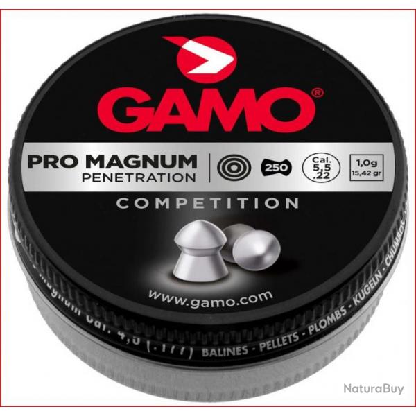 Plombs Pro Magnum tte pointue cal. 5,5 mm