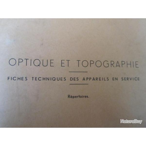 MAT N1951 SUR OPTIQUES ET TOPOGRAPHIE VOLUME DE 1 A 10 de 1900  1961