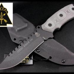 Couteau de Survie Tops Knives Tops Steel Eagle Acier 1095 Manche Micarta Etui Kydex Made USA TP105HP