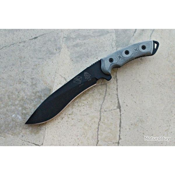 Couteau de Survie Tops Knives DART Lame Acier 5160 Manche Micarta Etui Nylon Made In USA TPDART002