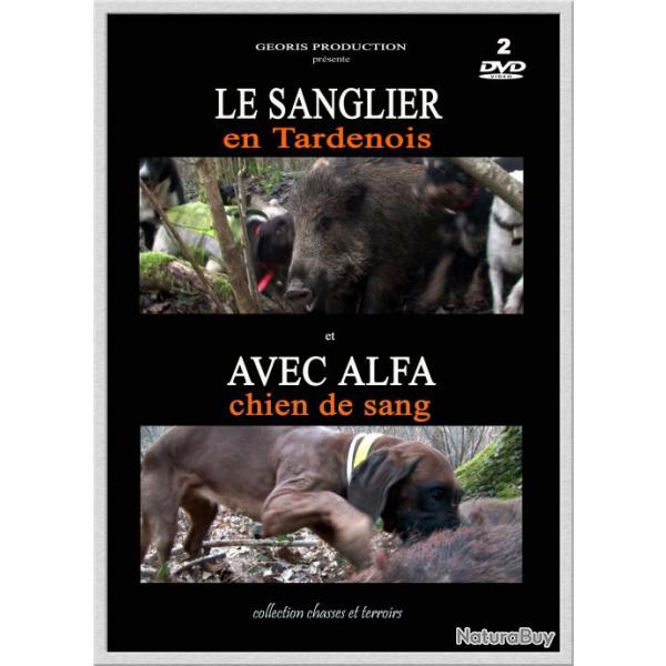 COFFRET 2  DVD Le sanglier en Tardenois  & Avec Alfa, chien de sang