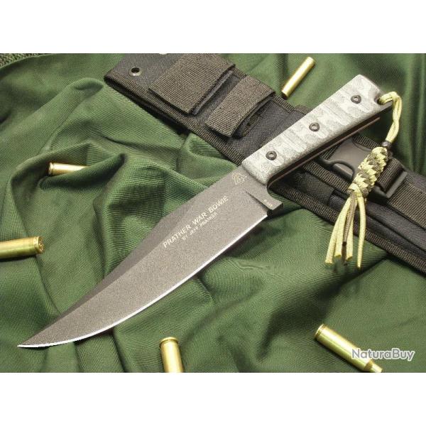 Couteau de Survie Buschraft Tops Prather War Bowie Acier Carbone 1095 Tops Knives Made USA TPPWB01