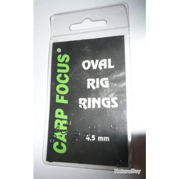CARP FOCUS Oval rig rings 4,5mm par 10