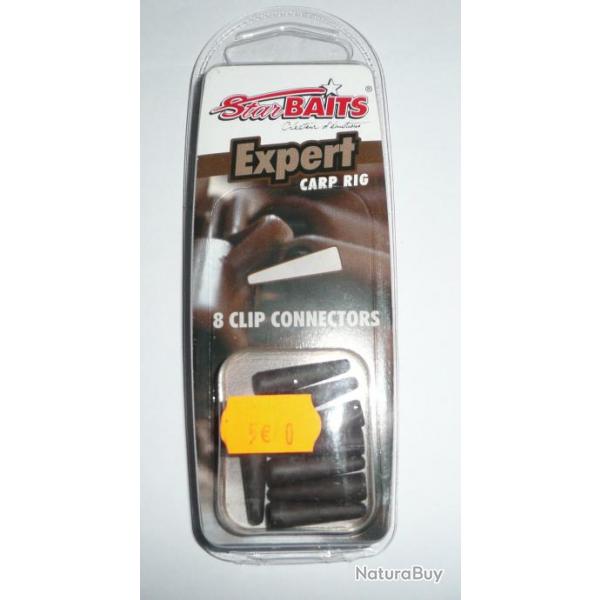 STARBAITS Clip connecteur marron par 8