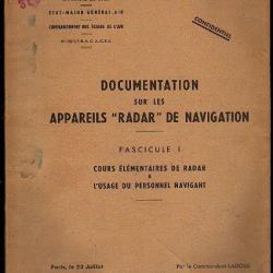 documentation sur les appareils radar de navigation fascicule 1 cours élémentaires de radar