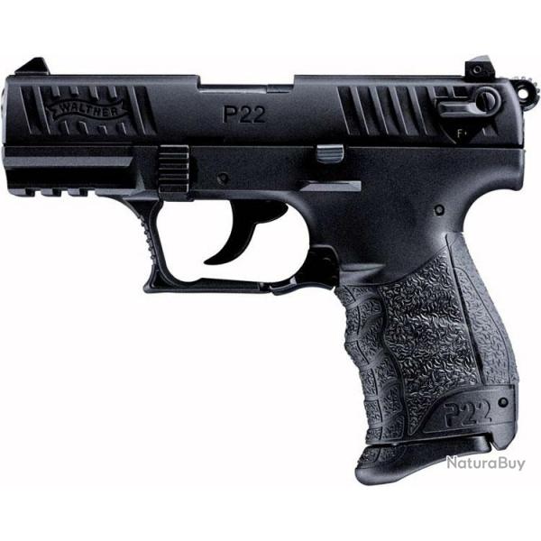 Pistolet Automatique  WALTHER  P22Q  BLACK  Cal. 9mm  blanc