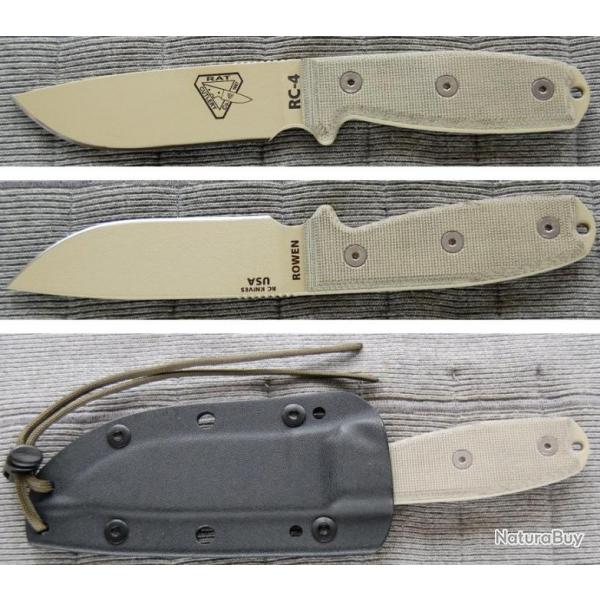 COUTEAU ESEE RC-4 Rat Cutlery COUTEAU DE COMBAT ESE Model 4 Made In USA RC4PDT