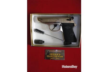 Pistolet New Police Chrome Célèbre Réplique Du Walter Ppk James Bond 007