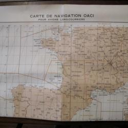 Carte de Navigation OACI pour avions long-Courriers PARIS - BRAZZAVILLE