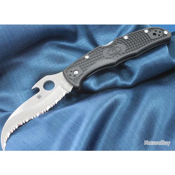 Couteau Spyderco Matriarch 2 Emerson Wave Opening Acier VG-10 Manche FRN Made In Japan SC12SBK2W