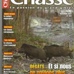 plaisirs de la chasse  novembre 2012 n 724 .sangliers , couteaux lames céramique , gibier blessés ,