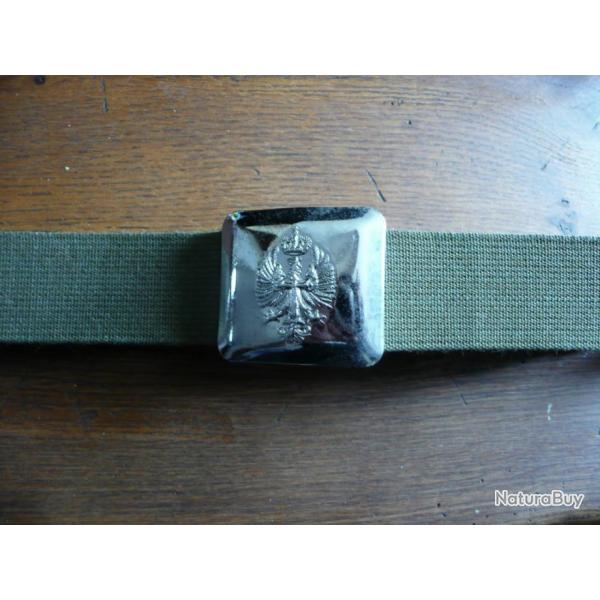 Boucle chrome + ceinture de pantalon de l'arme espagnole ( annes 1960/80 poque franquiste FRANCO