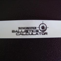 Autocollant rare ( import USA) Winchester "Balistic Calculator"