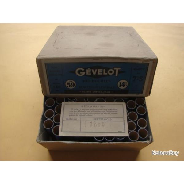 Bote de 100 douilles cartons de calibre 14 mm GEVELOT