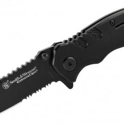Couteau Tactical Smith&Wesson Extreme Ops Lame Acier Inox Serrated Manche Alu SWA24S