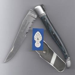 LE GENDARME forgé- GRATUIT  gravé à votre PRÉNOM  + étui + couteau